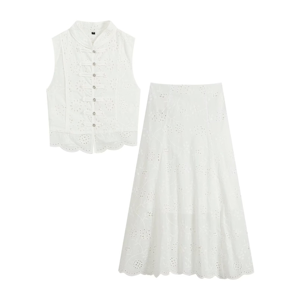Women Embroidered Eyelet Skirt - огляд і ціна Midi Skirt Floral