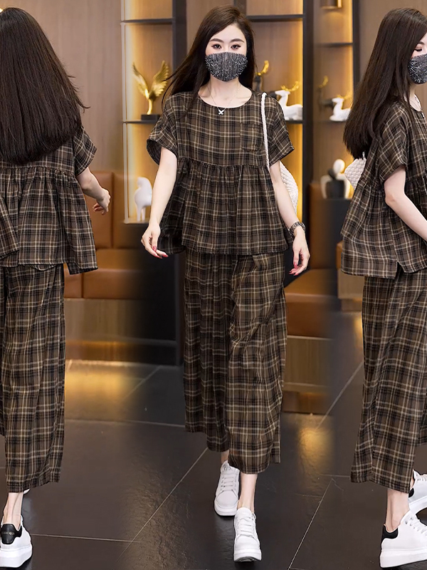Summer 2026 plus Size Plaid Co - огляд і ціна Linen Pant Wide