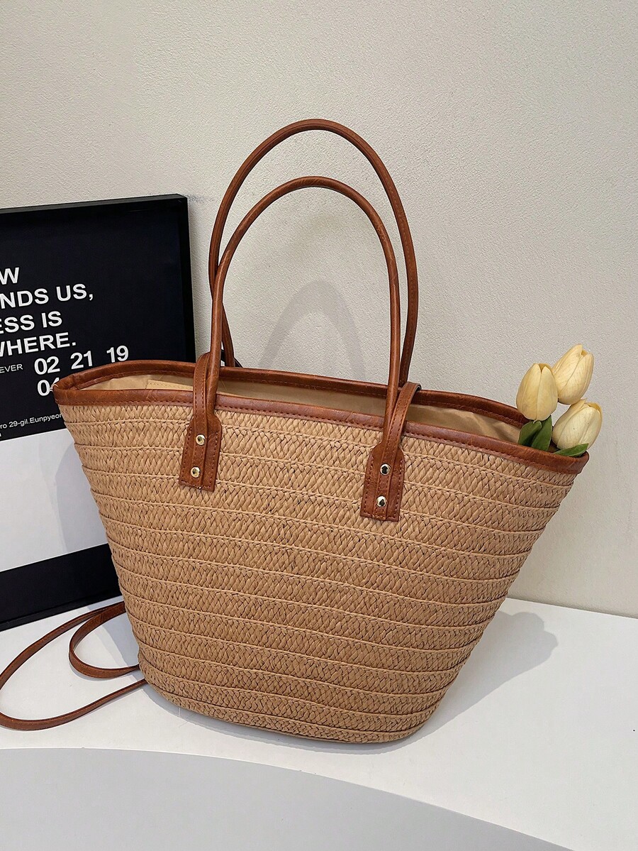 Fashion Large Capacity Woven T - огляд і ціна Tote Bag Beach