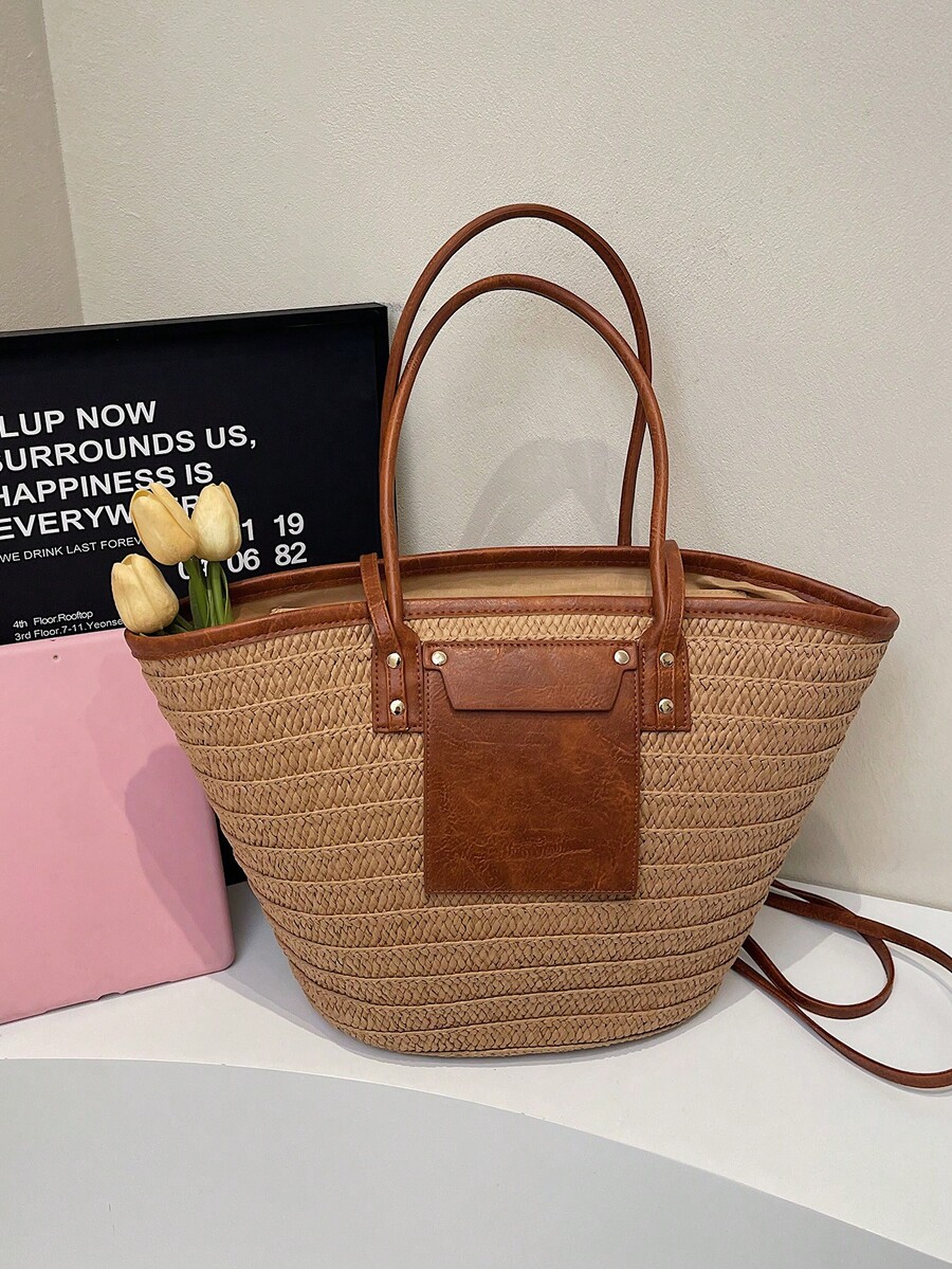 Fashion Large Capacity Woven T - огляд і ціна Tote Bag Beach