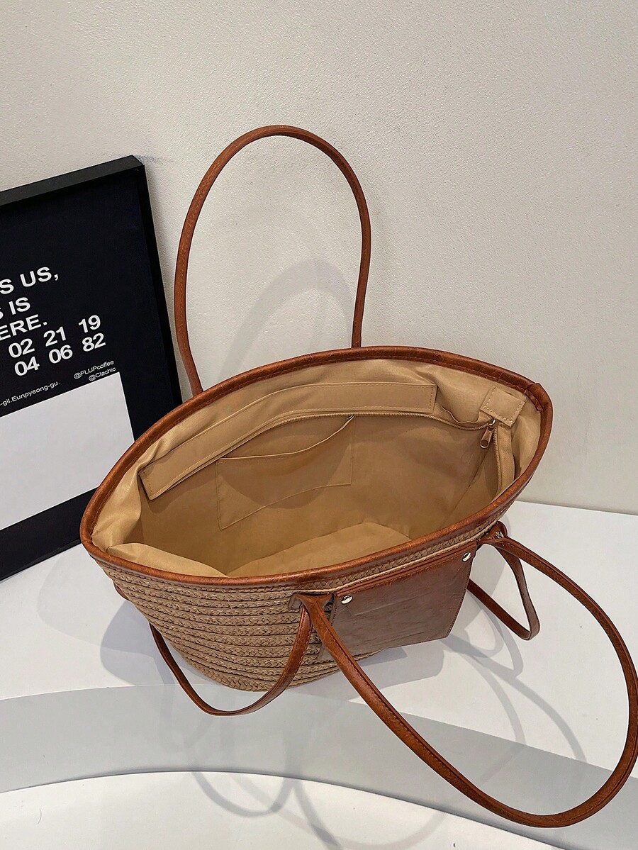 Fashion Large Capacity Woven T - огляд і ціна Tote Bag Beach