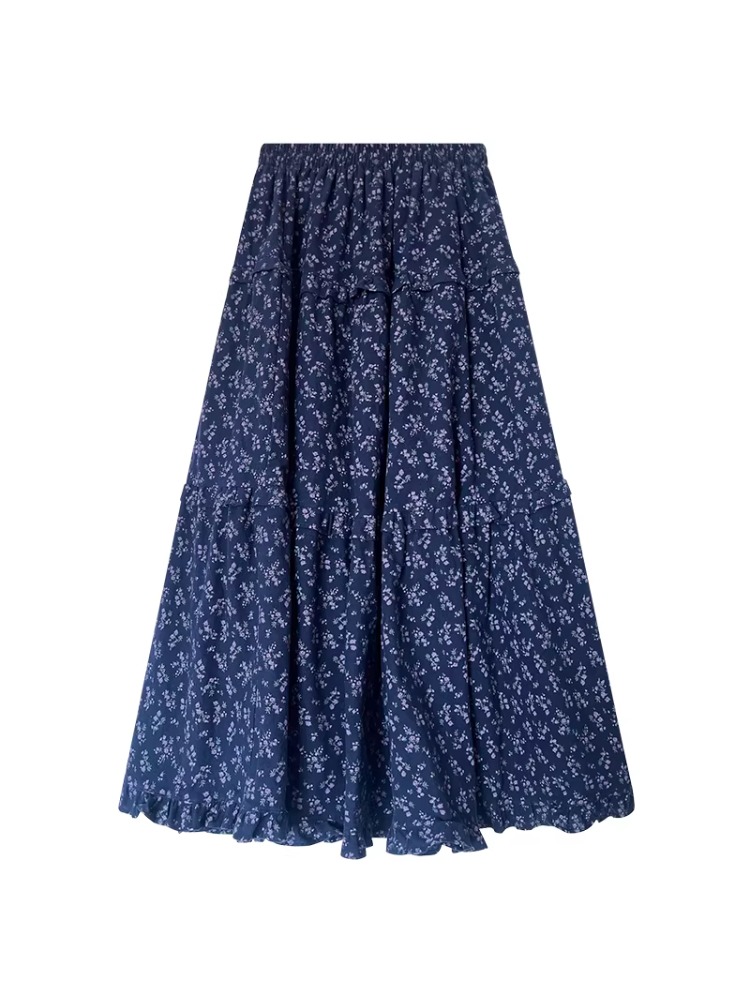 plus Size Women's High Waist F - огляд і ціна Midi Skirt Floral